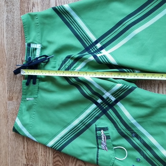 (32W) Ripzone Men's Green Casual Wear/Swim Shorts Summer Swim Surf - Picture 5 of 11